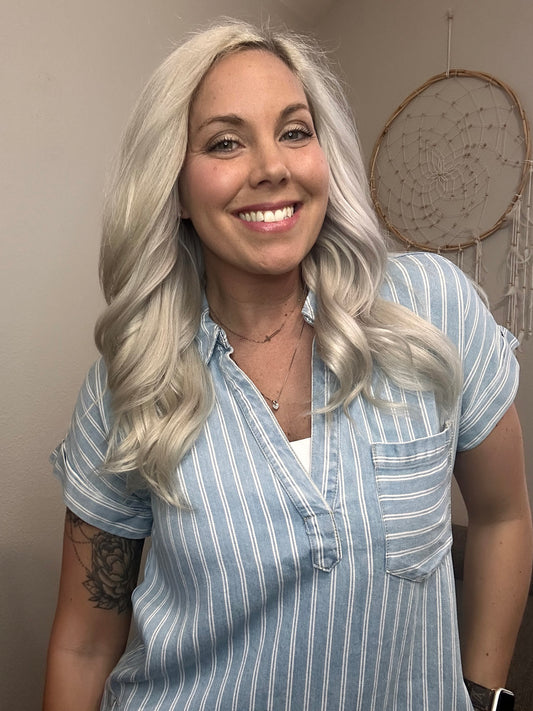 Everyday Striped Denim Dress