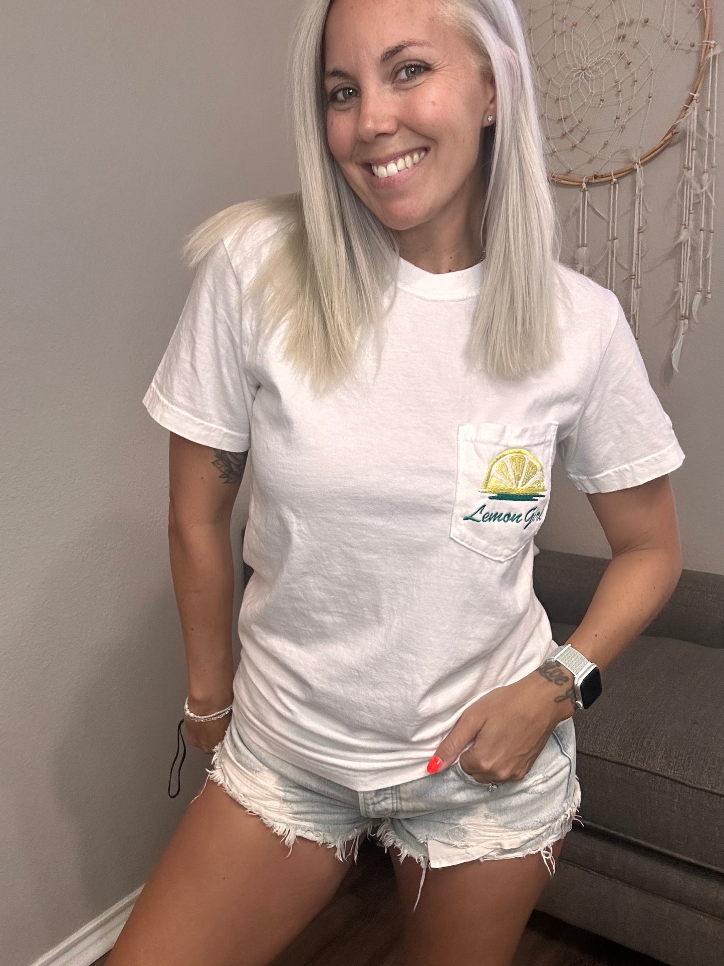 Lemon Daze Pocket Tee