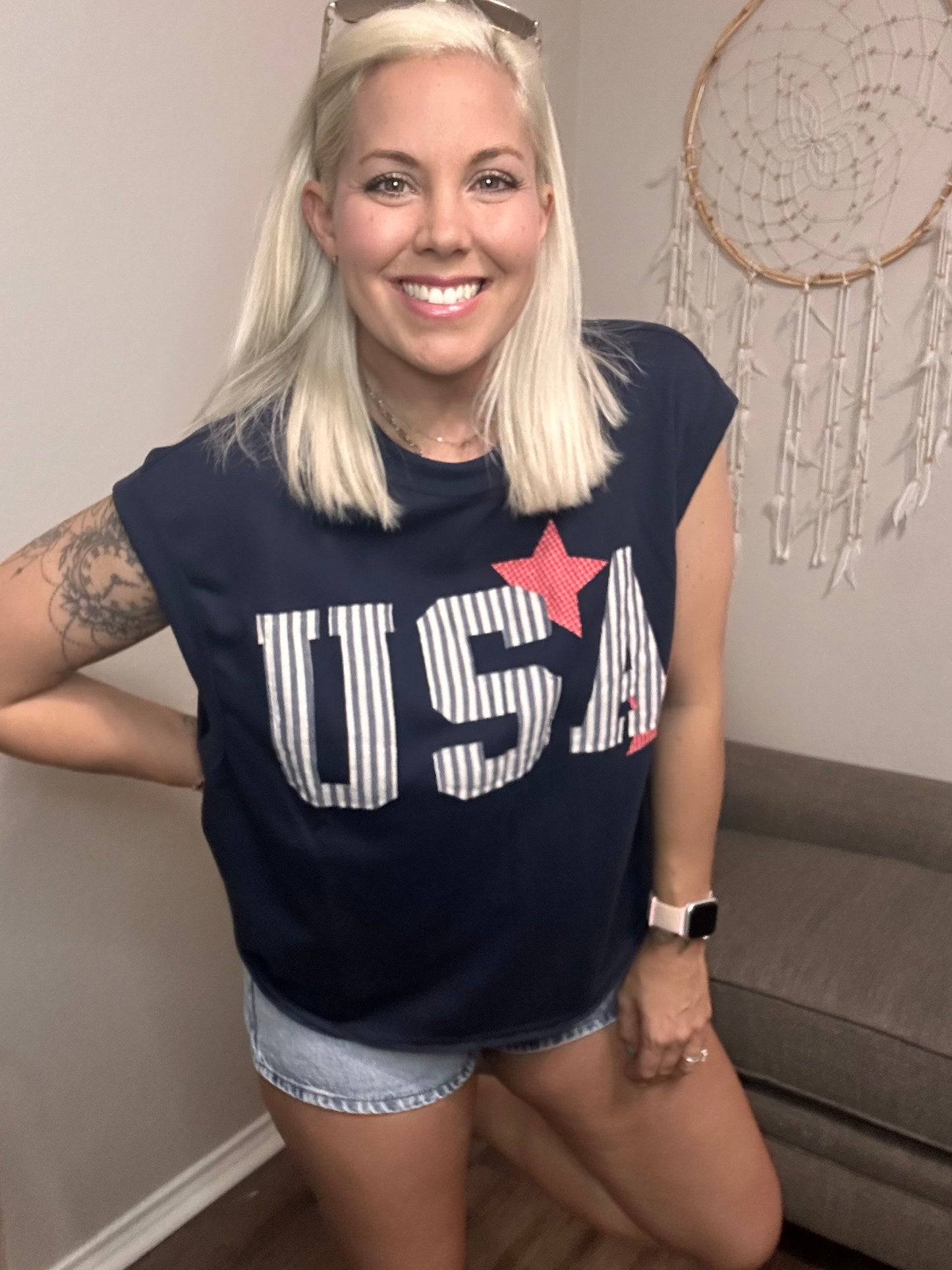 Patriotic Patchwork Tank