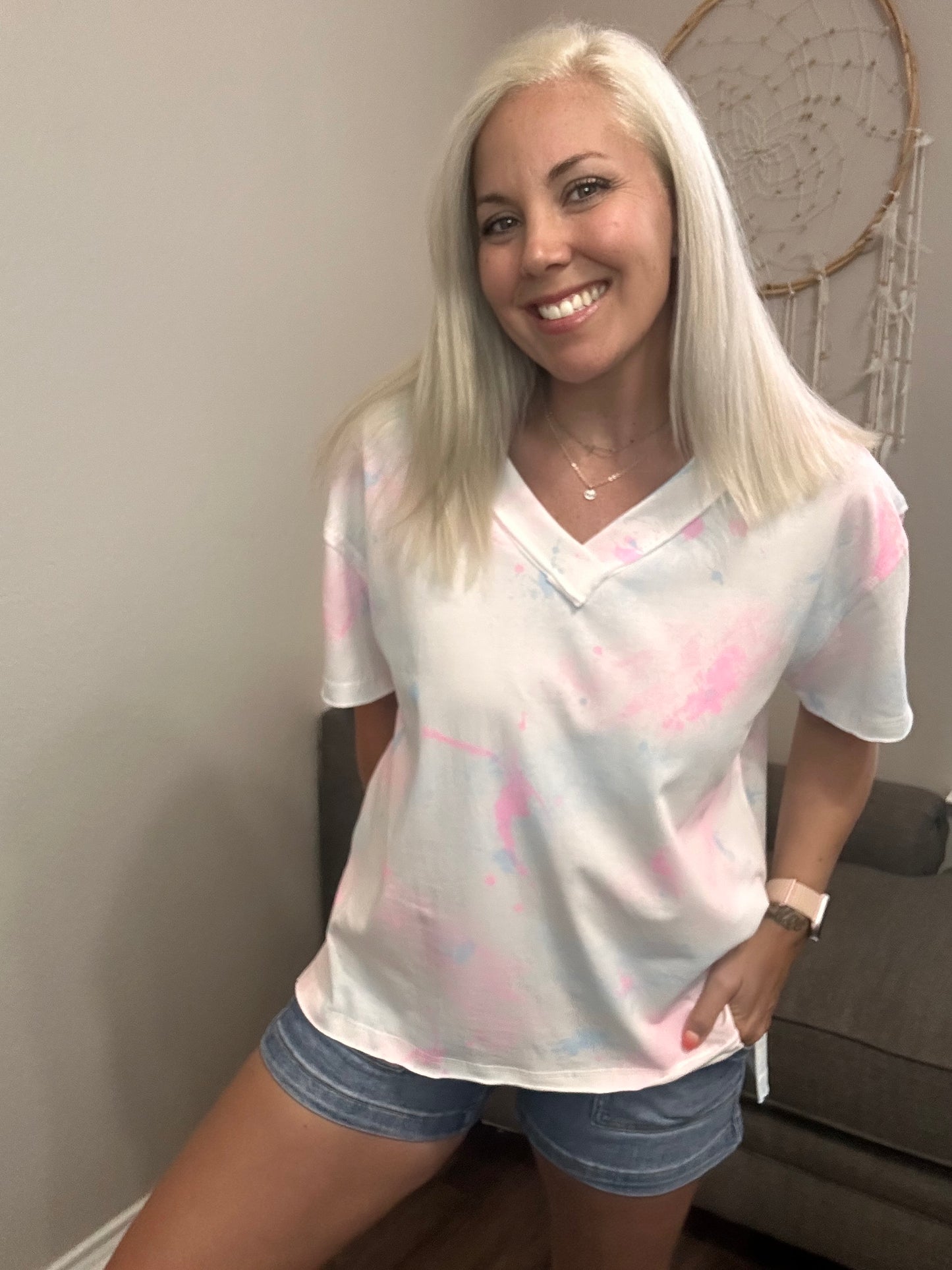 Penny Paint-splash V-neck
