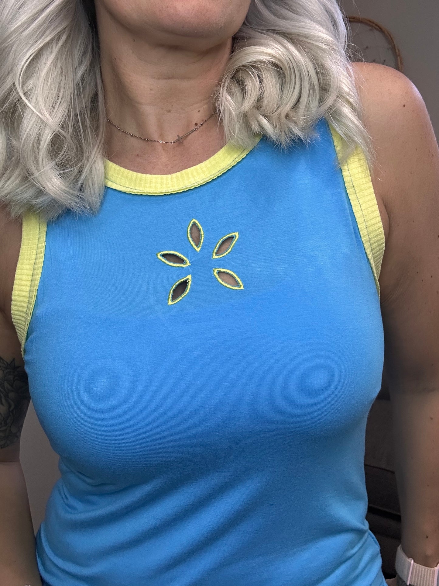 Edgy Laser Cut Tank Top