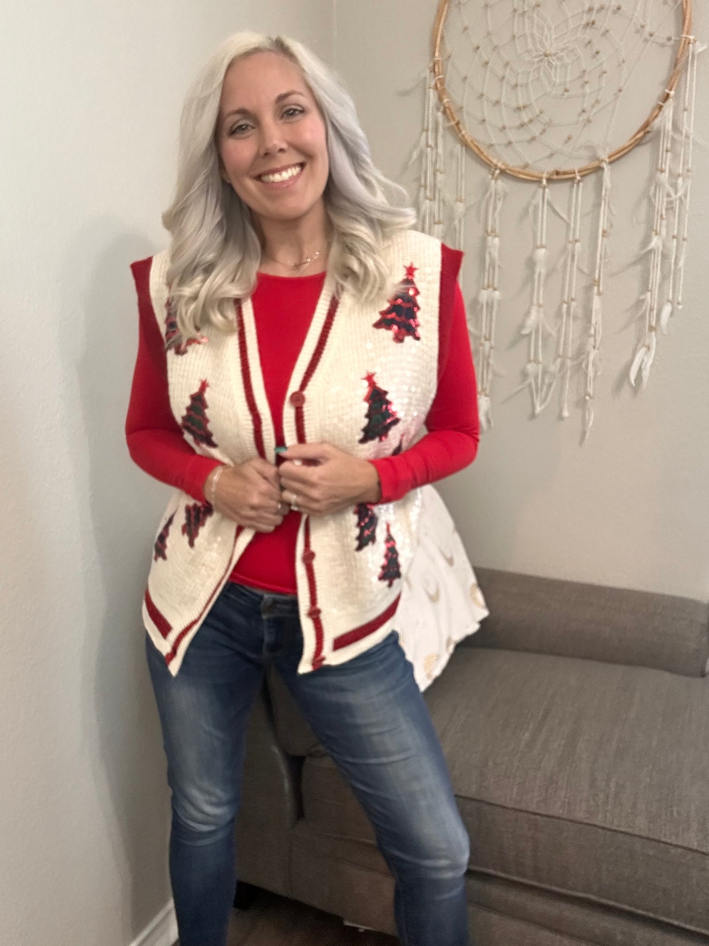 ✨ Twinkling Pines Sweater Vest ✨