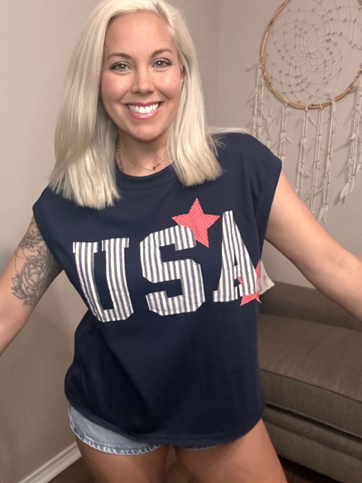 Patriotic Patchwork Tank
