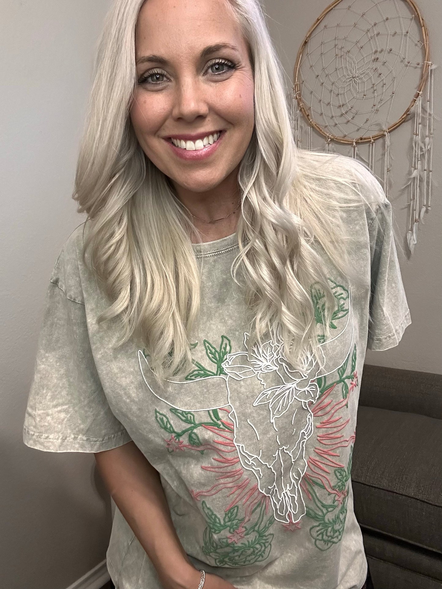 Lindsey Love Skull Oversized Graphic Tee