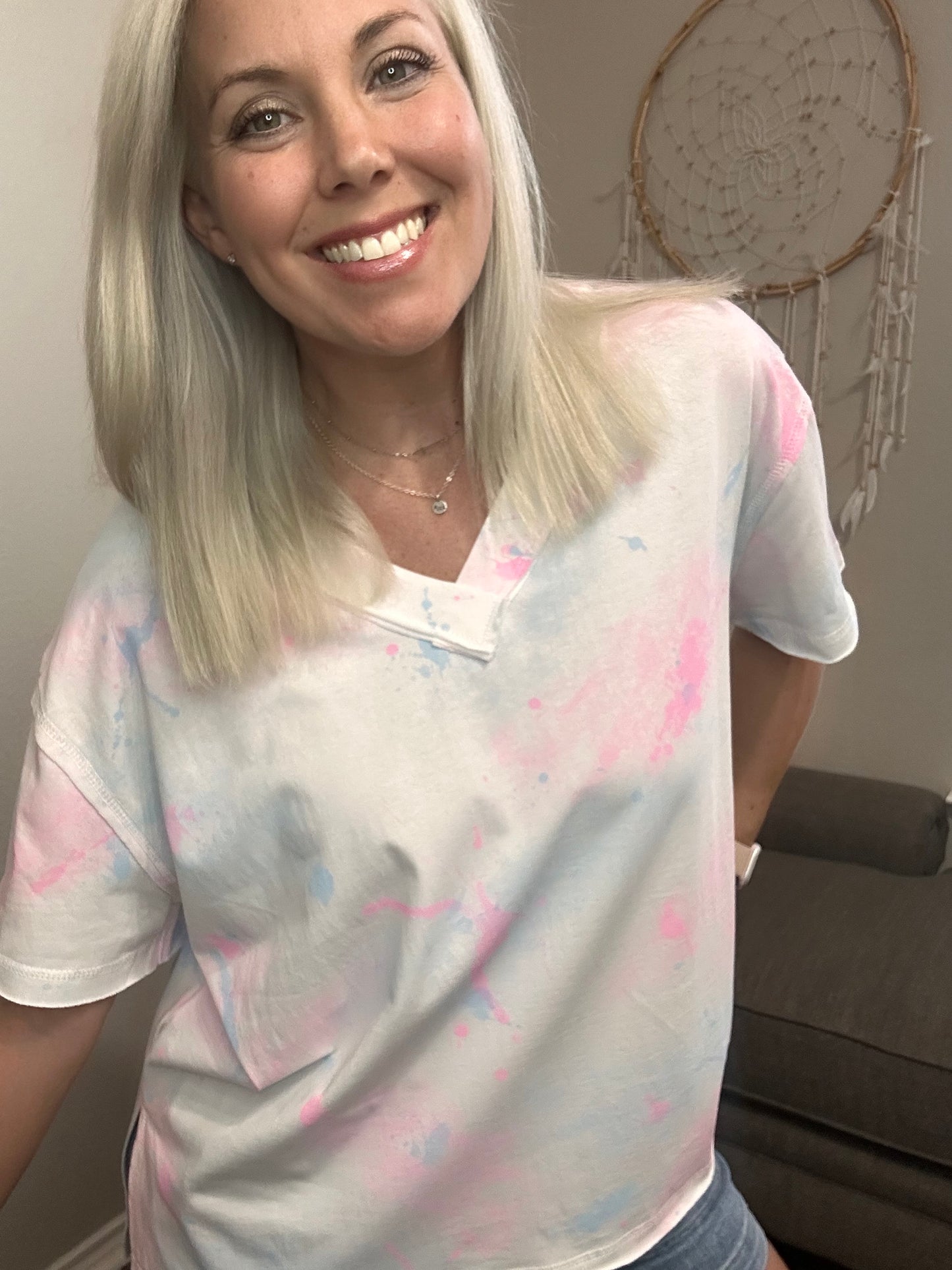 Penny Paint-splash V-neck