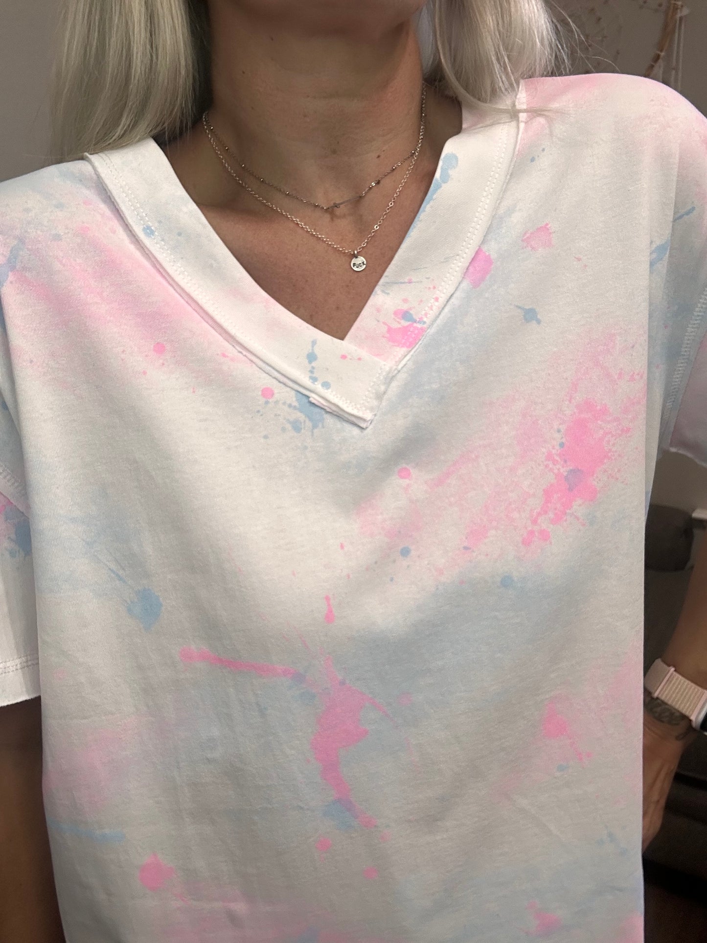 Penny Paint-splash V-neck