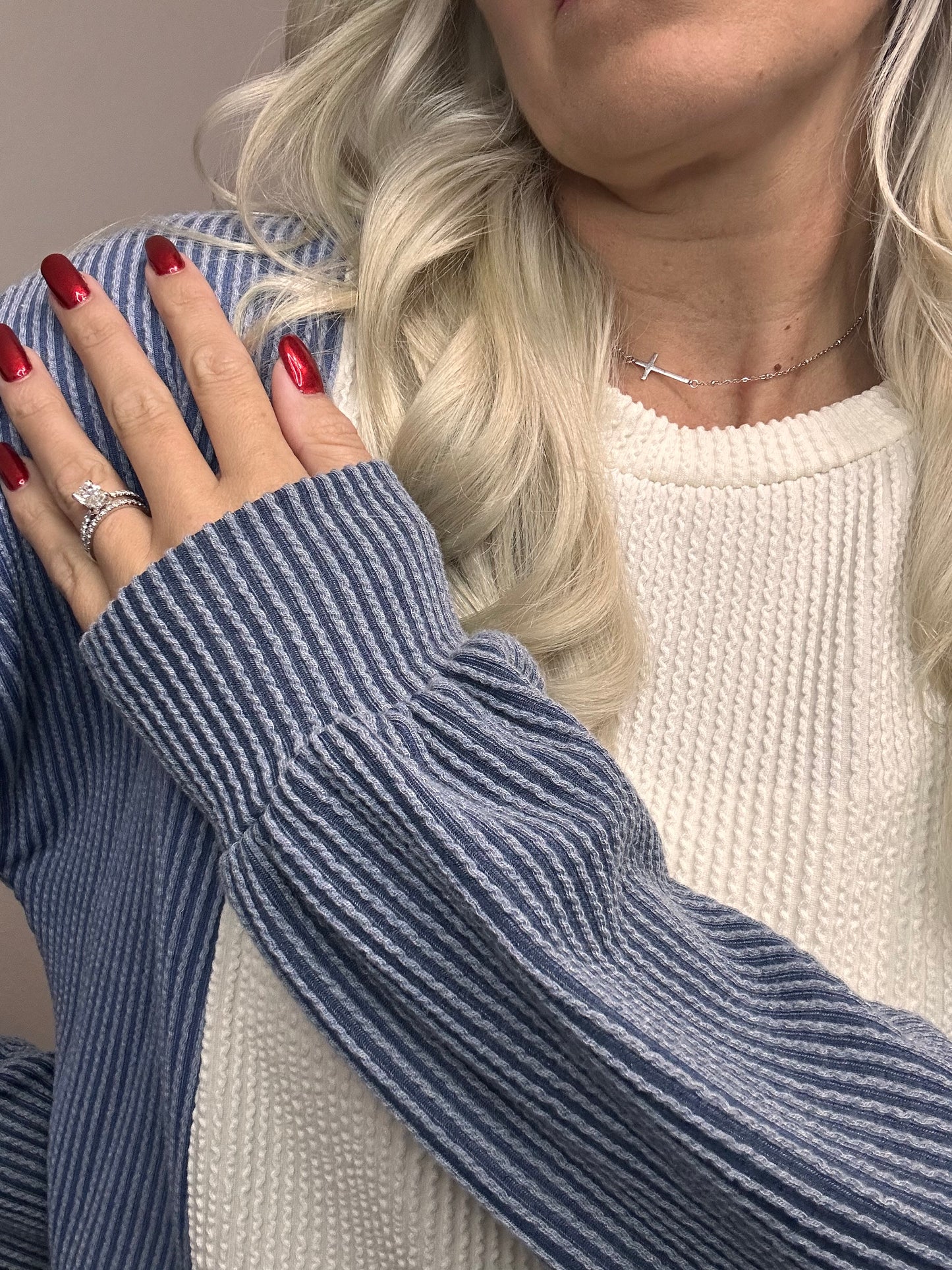 Ricky Ribbed Color Block Knit Top