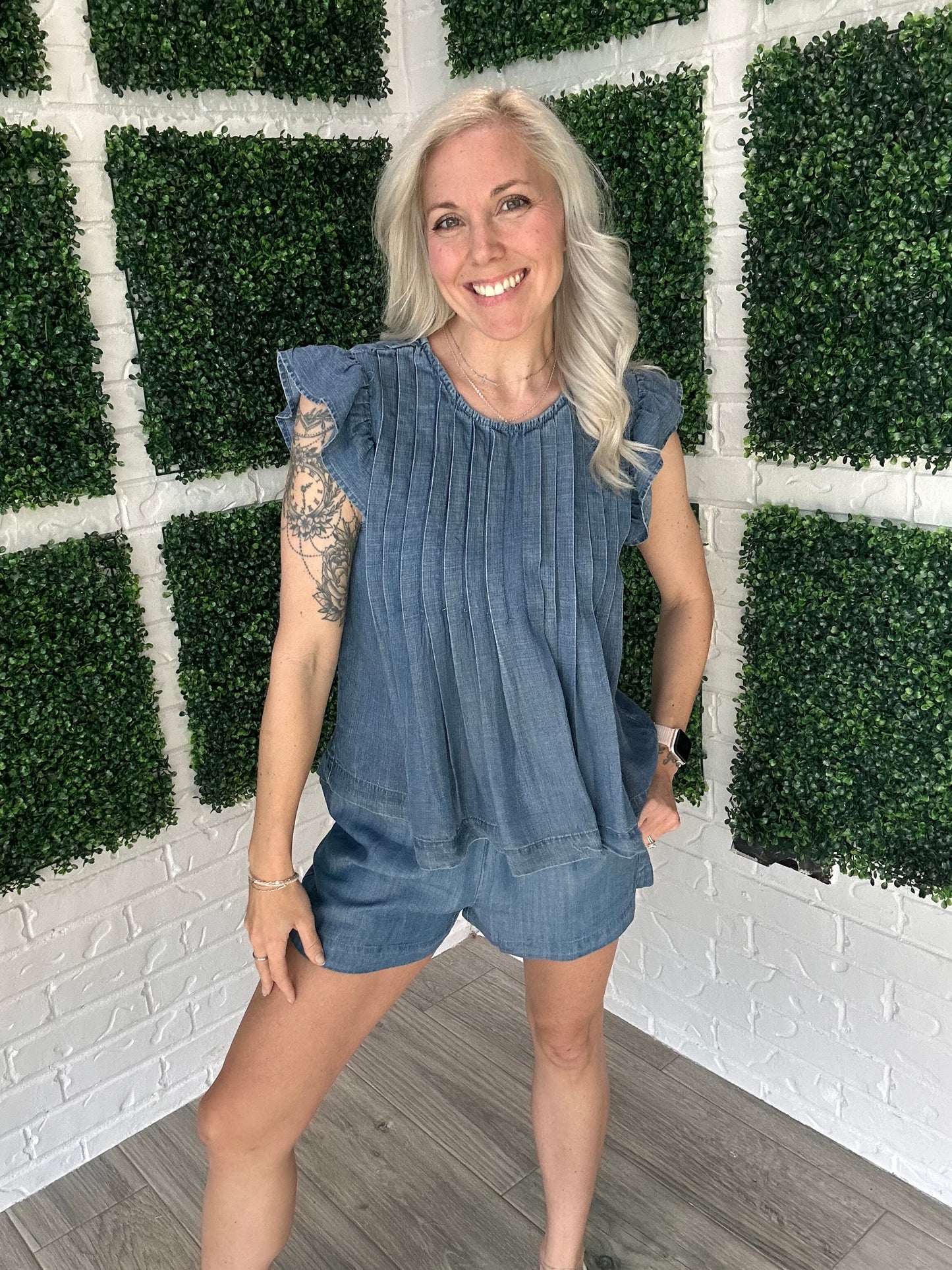 Chambray Charm Shorts