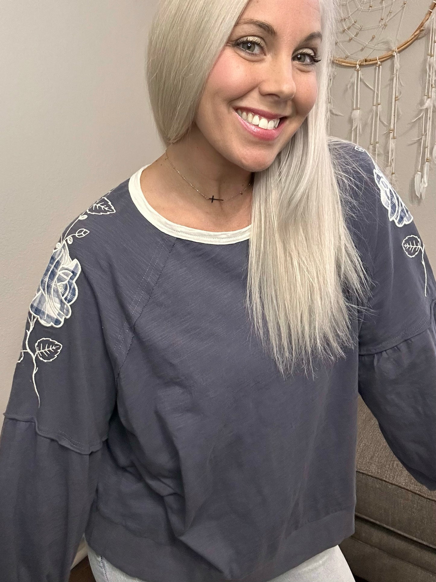 Randi Rose Embroidered Long Sleeve