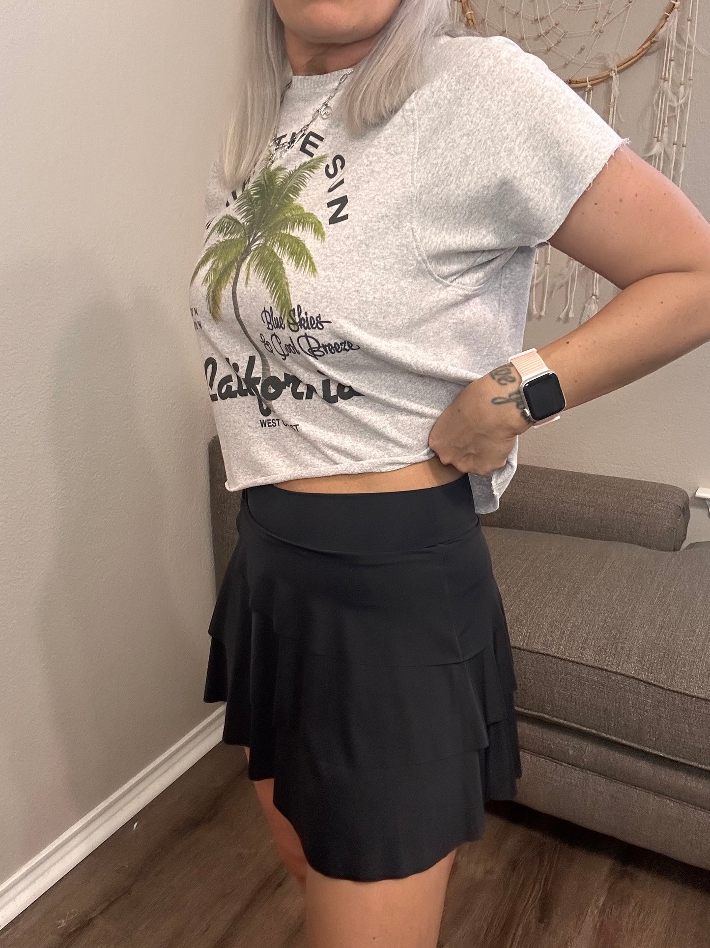 Shabby Chic Layered Skort