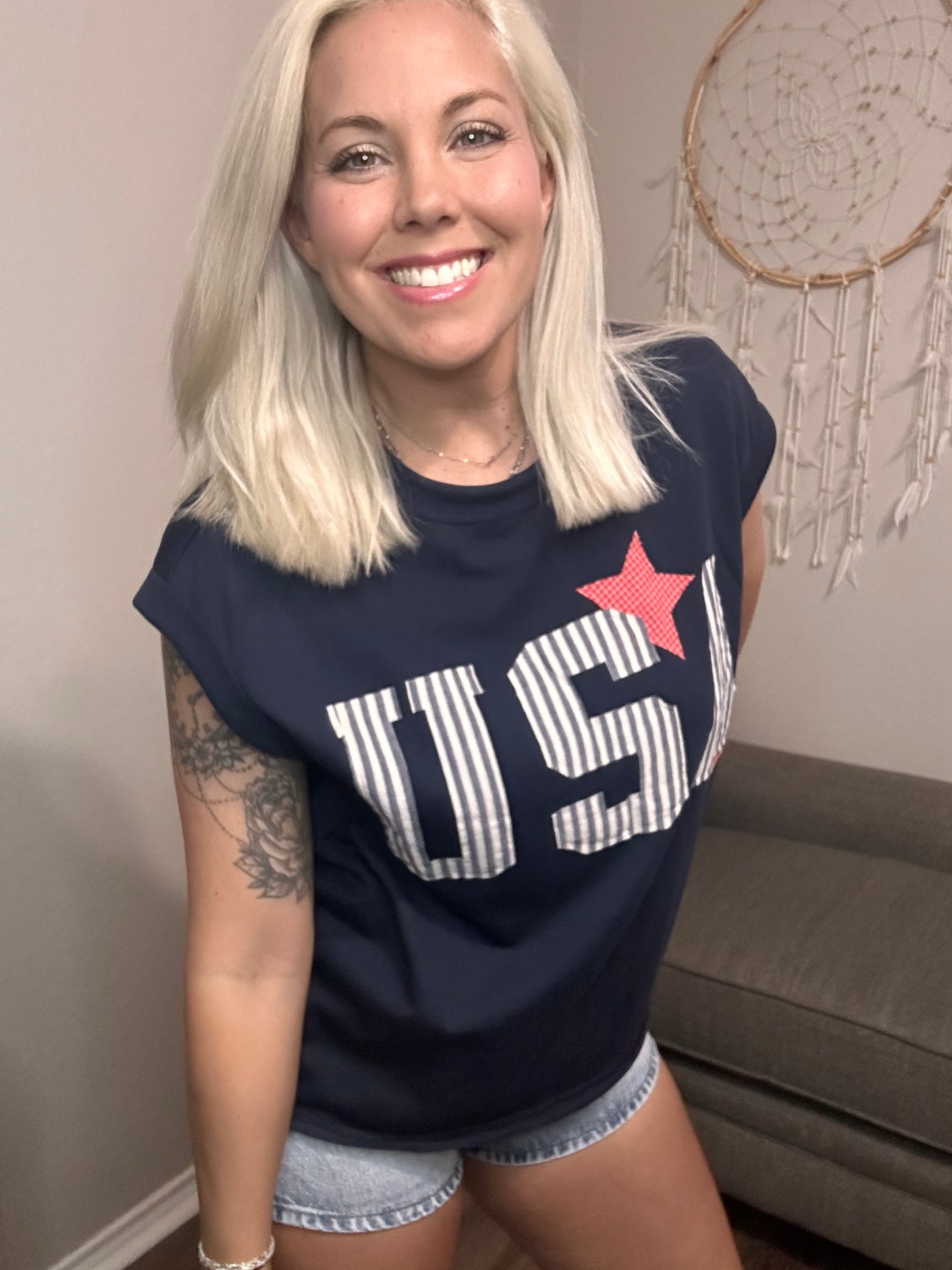 Patriotic Patchwork Tank