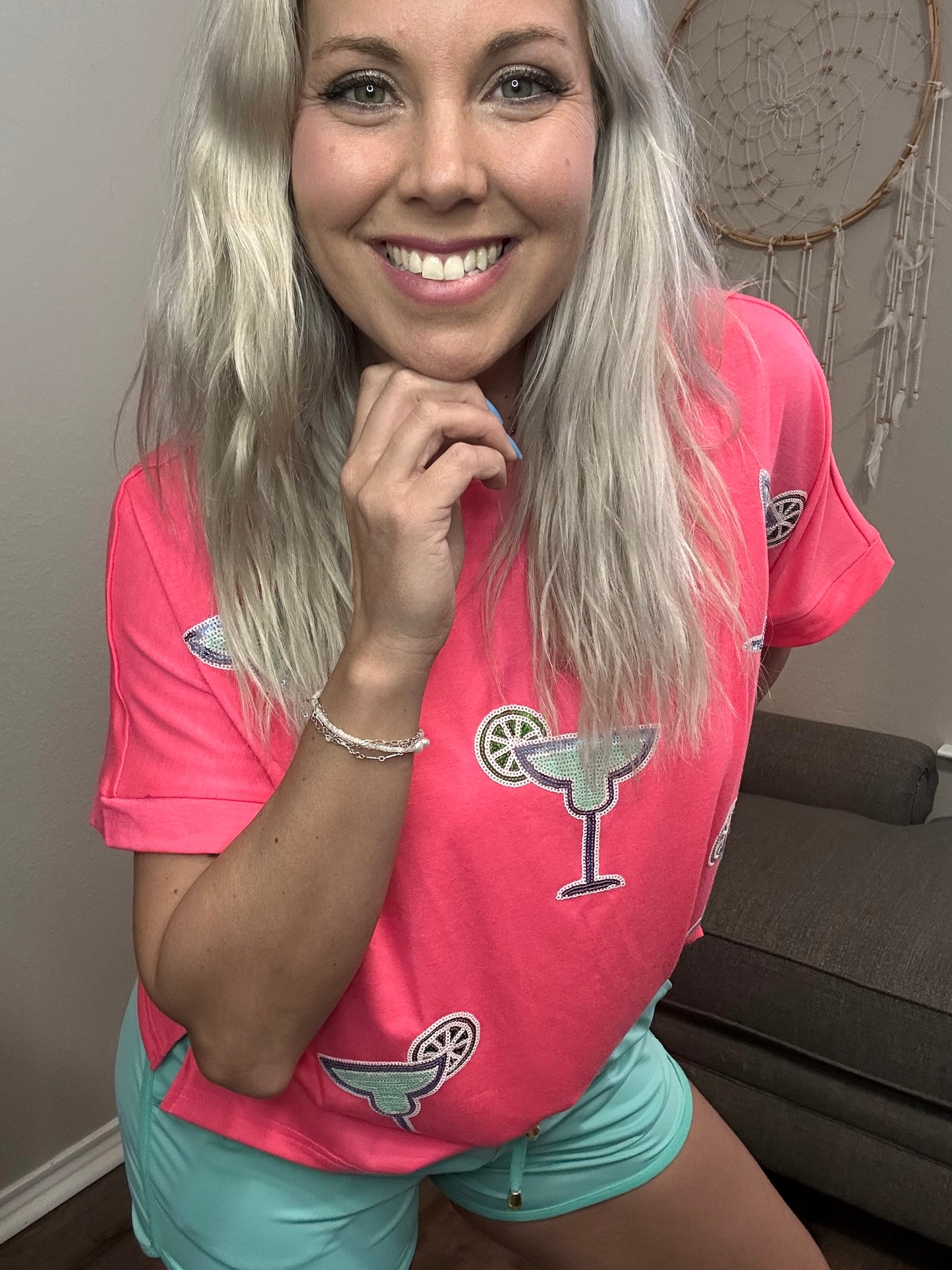 Margaritaville Sequin Patch Top