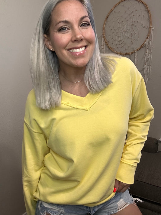 Summer Vibes V-Neck Pullover