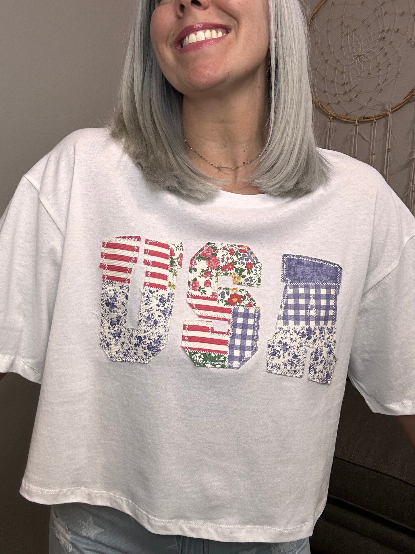 USA Patchwork Short Sleeve