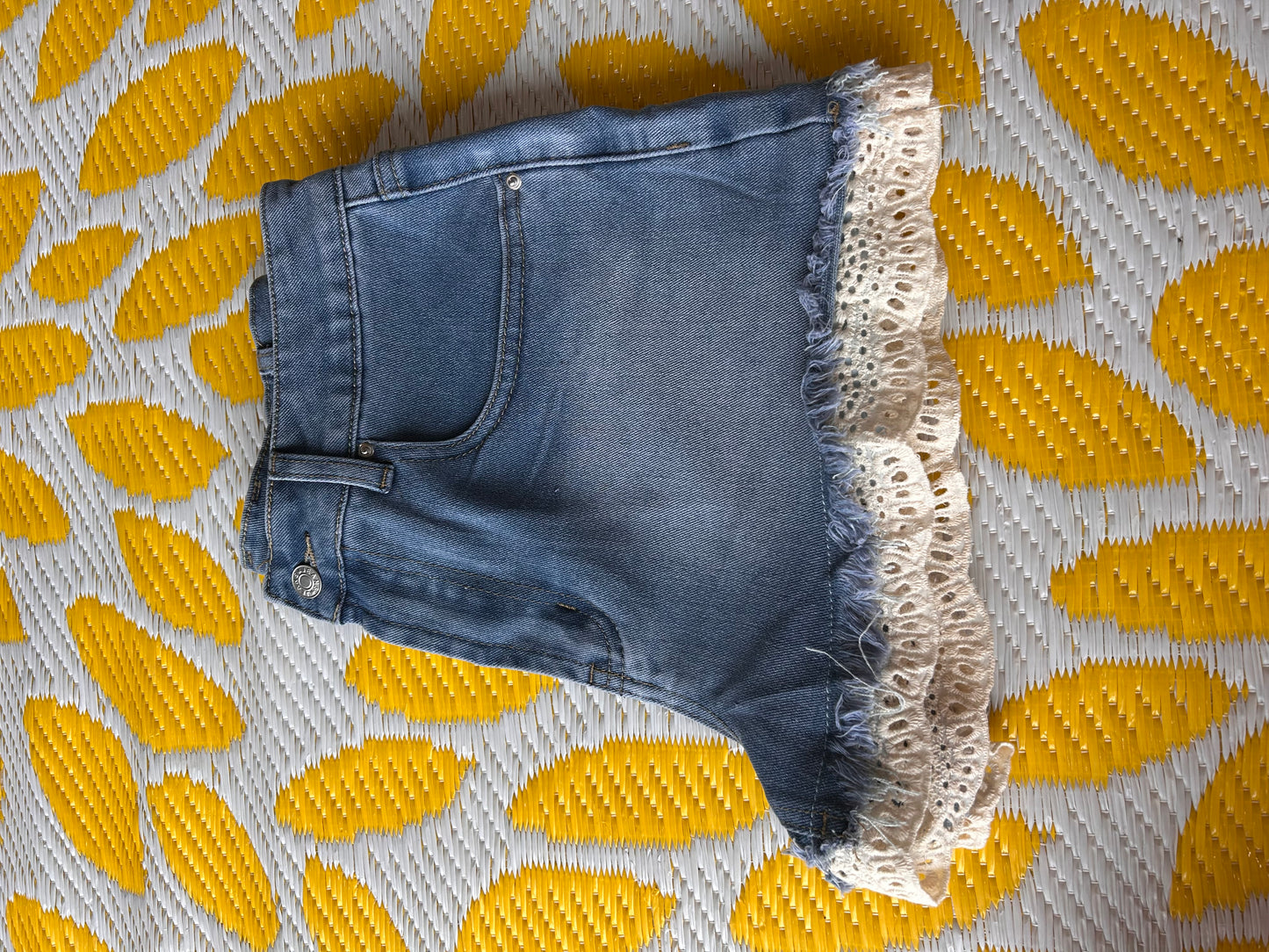 Lemon Lace Cutoffs