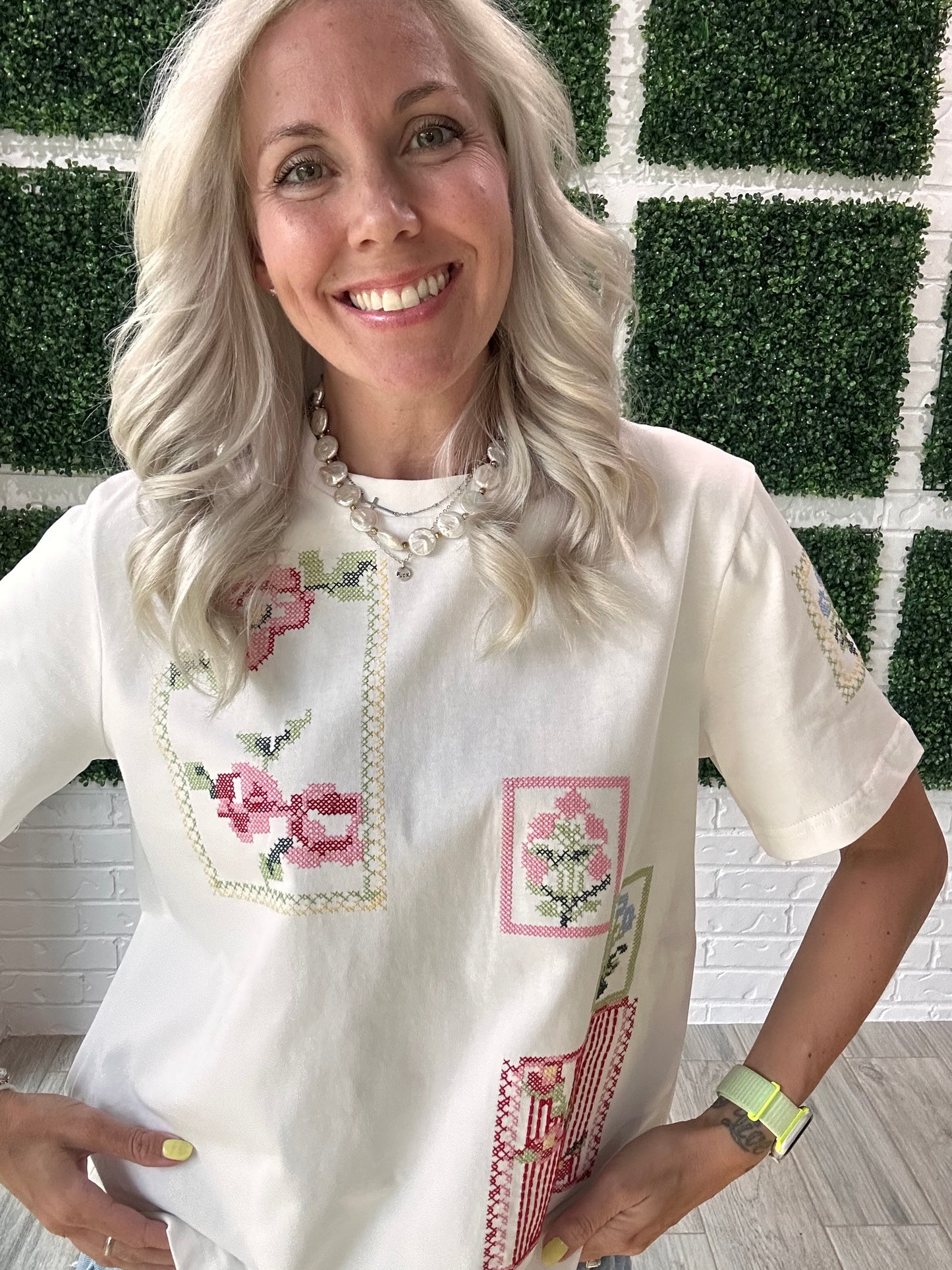 Stitched in Bloom Tee