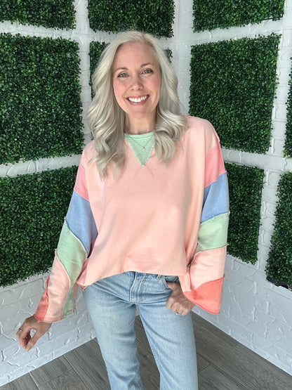 Pastel Horizon Colorblock Top