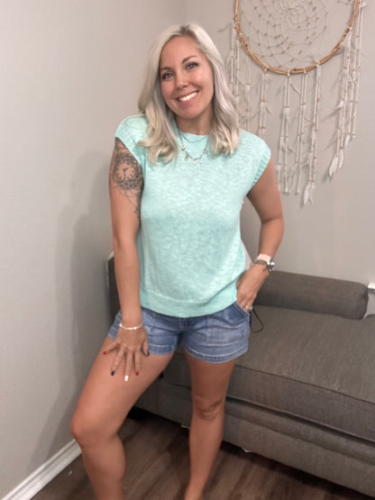 Ridin the Aqua Waves Sweater Tank