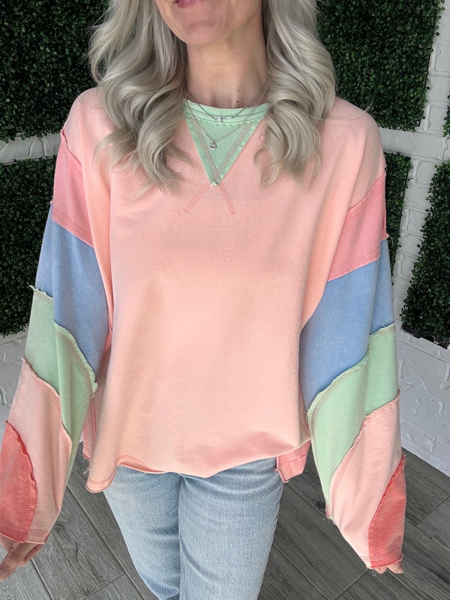 Pastel Horizon Colorblock Top
