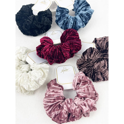 Winter Tone Velvet Hair Scrunchies- 2 Pack