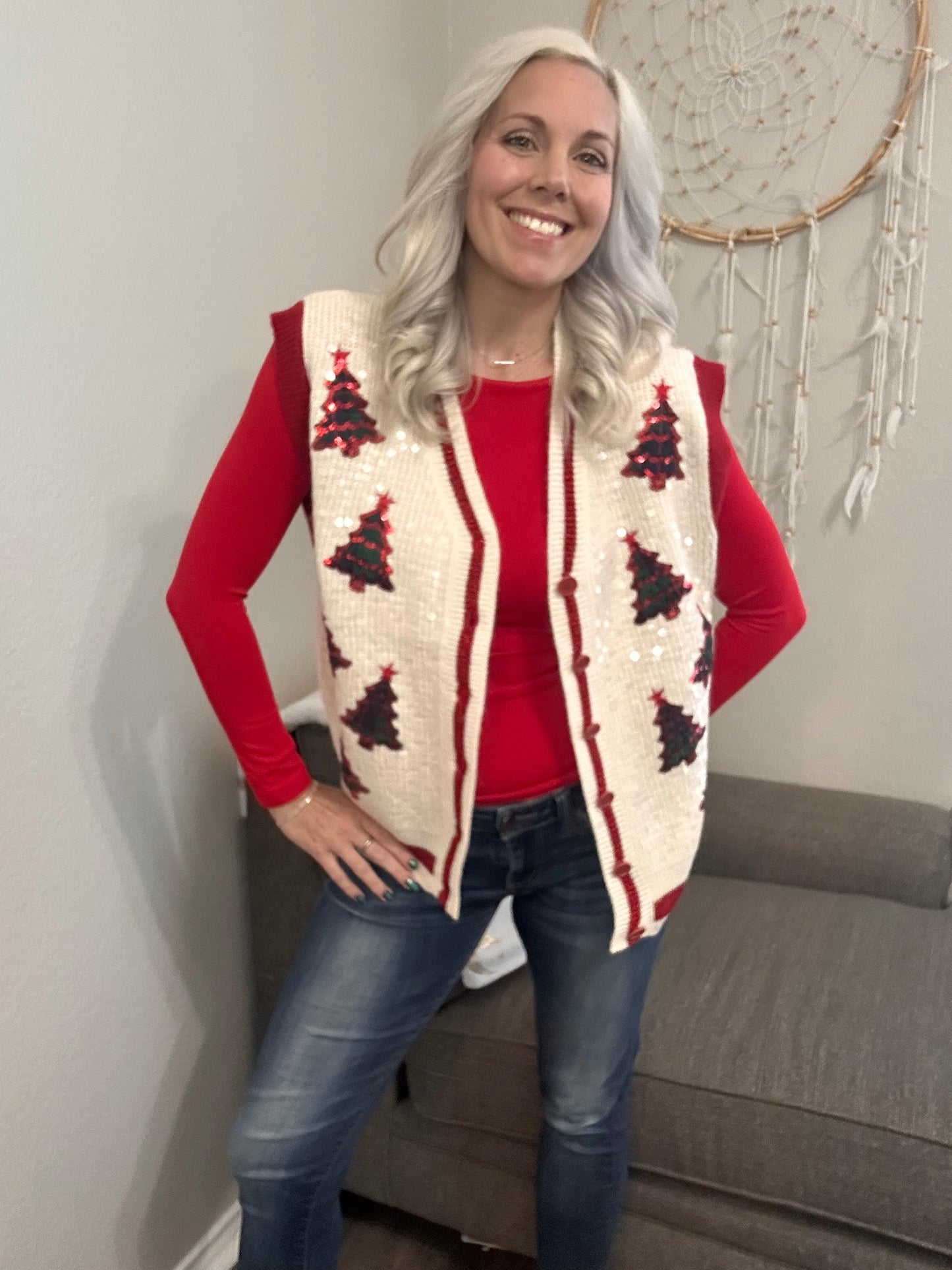 ✨ Twinkling Pines Sweater Vest ✨