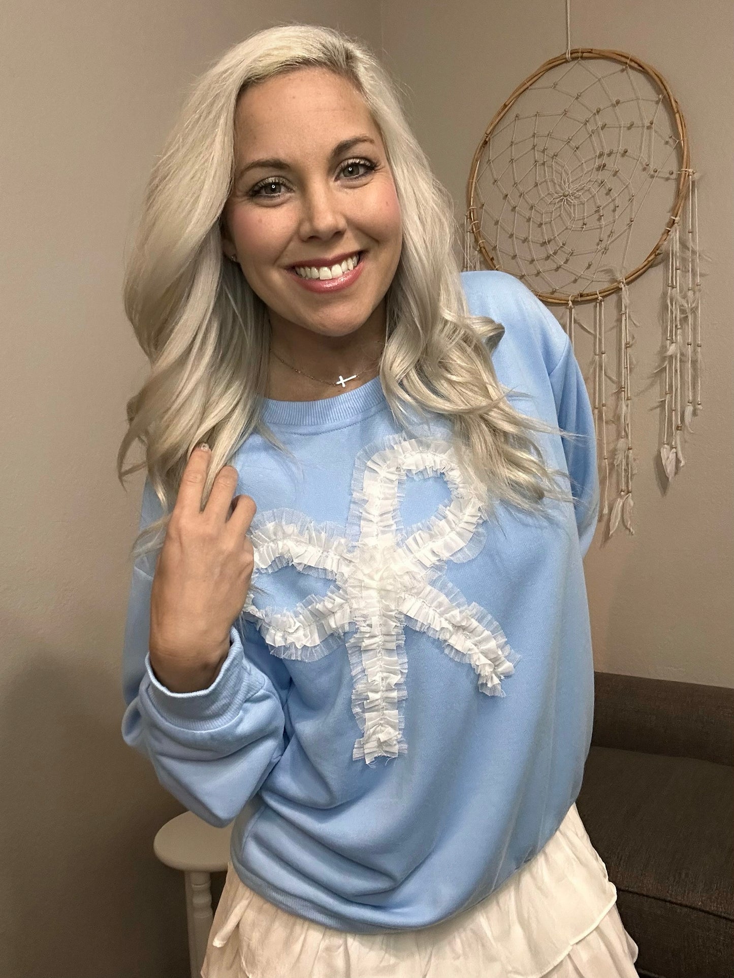 Genevieve Bow Sweatshirt