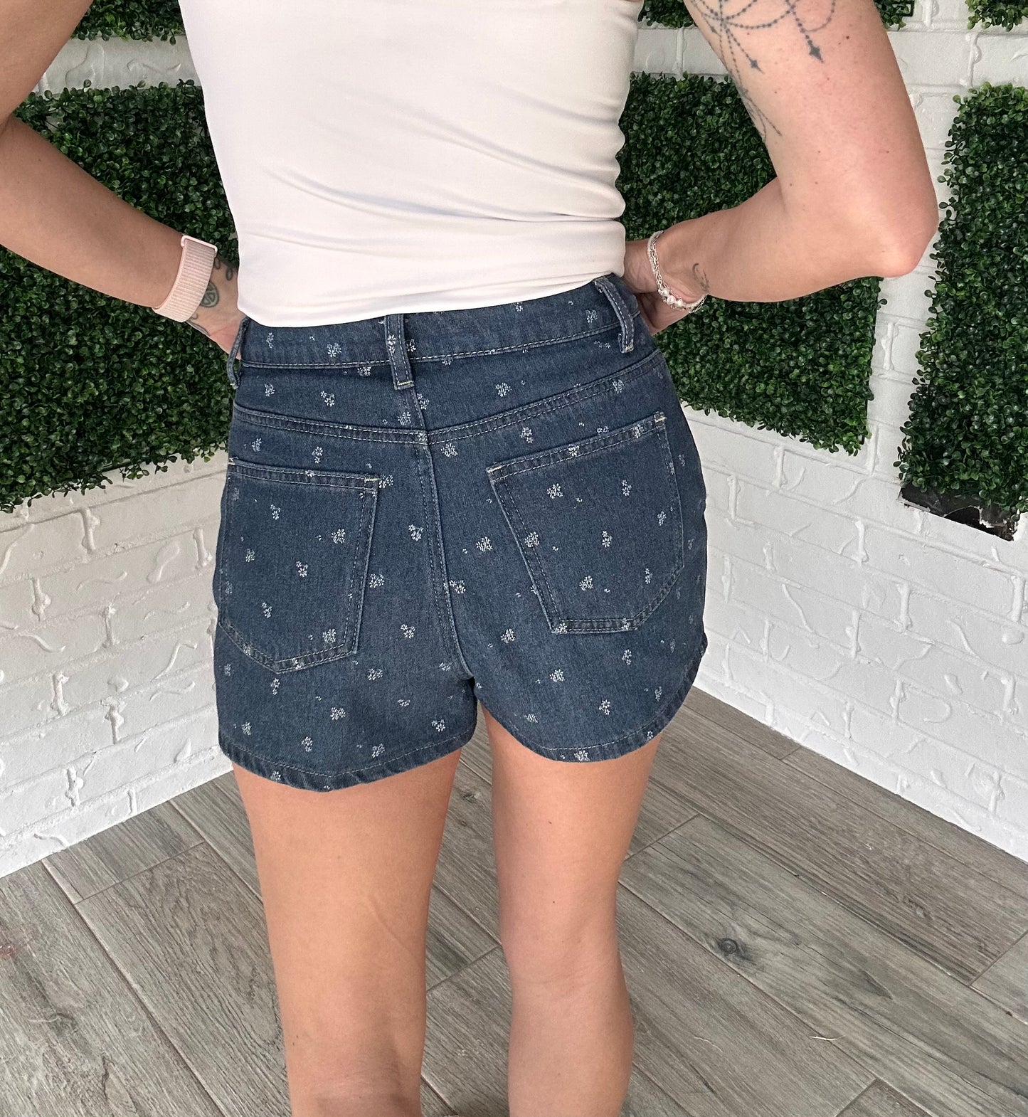 Flora Denim Skort