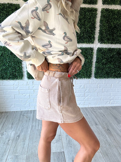 Moon Ryder Corded Short- Mocha