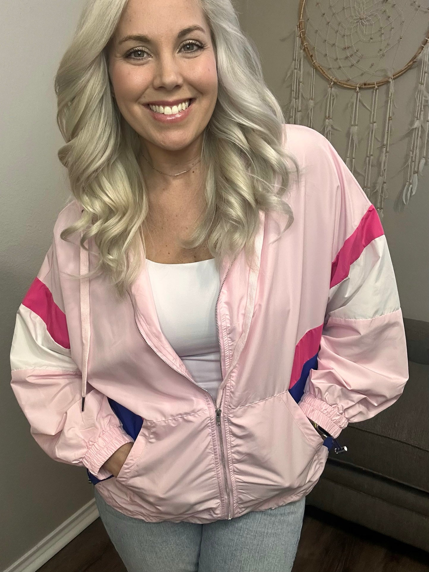 Peony Pink Windbreaker