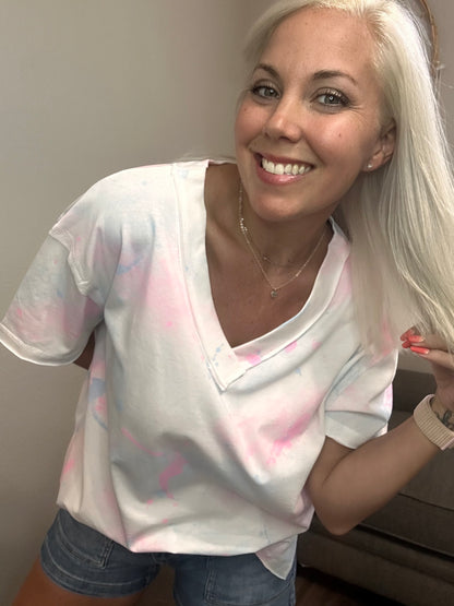 Penny Paint-splash V-neck