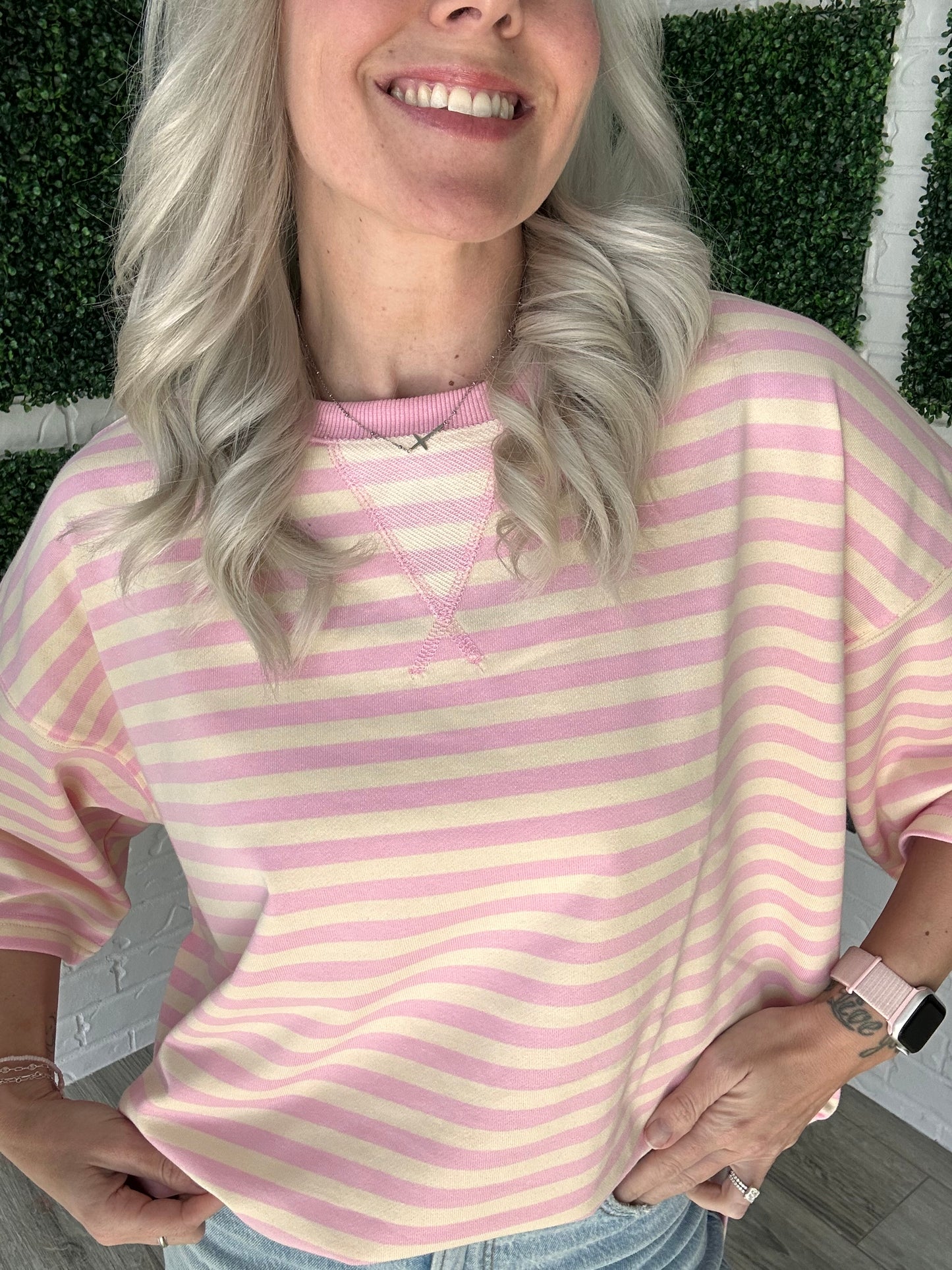 Prairie Stripe Oversized Top