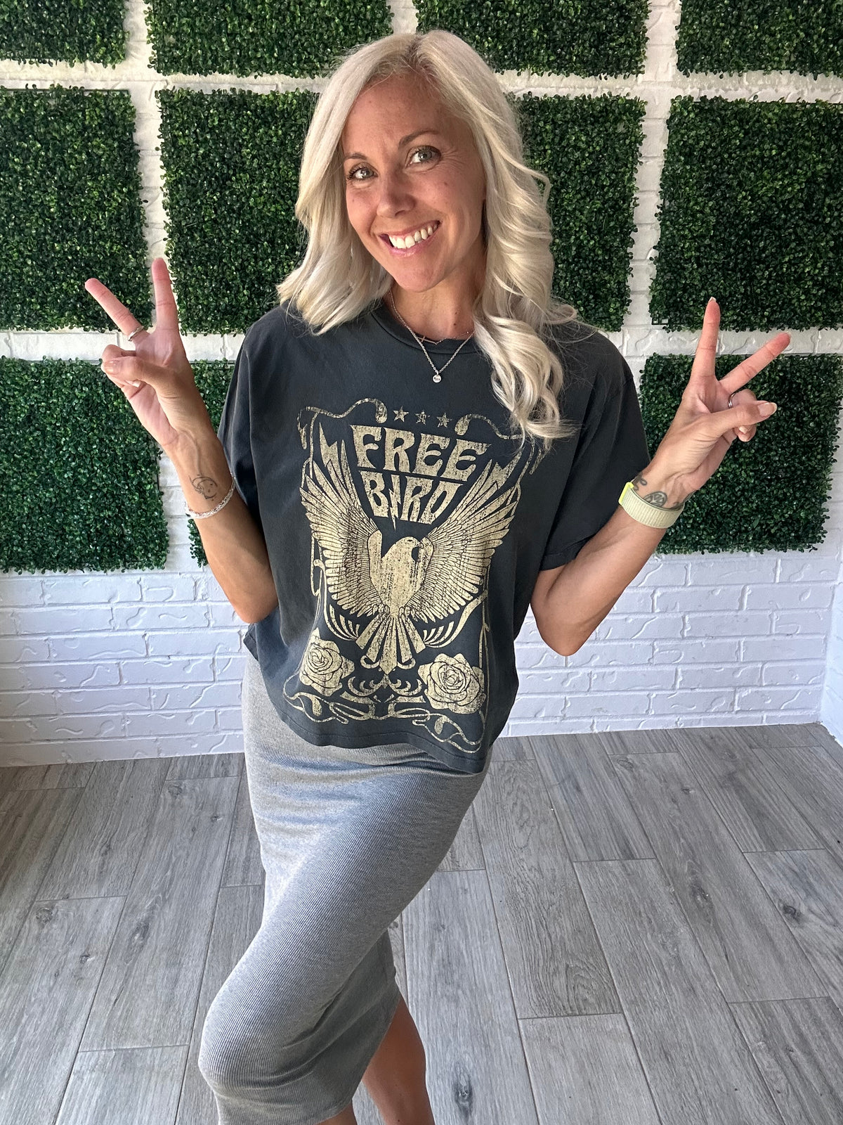 Free Bird Cropped Tee