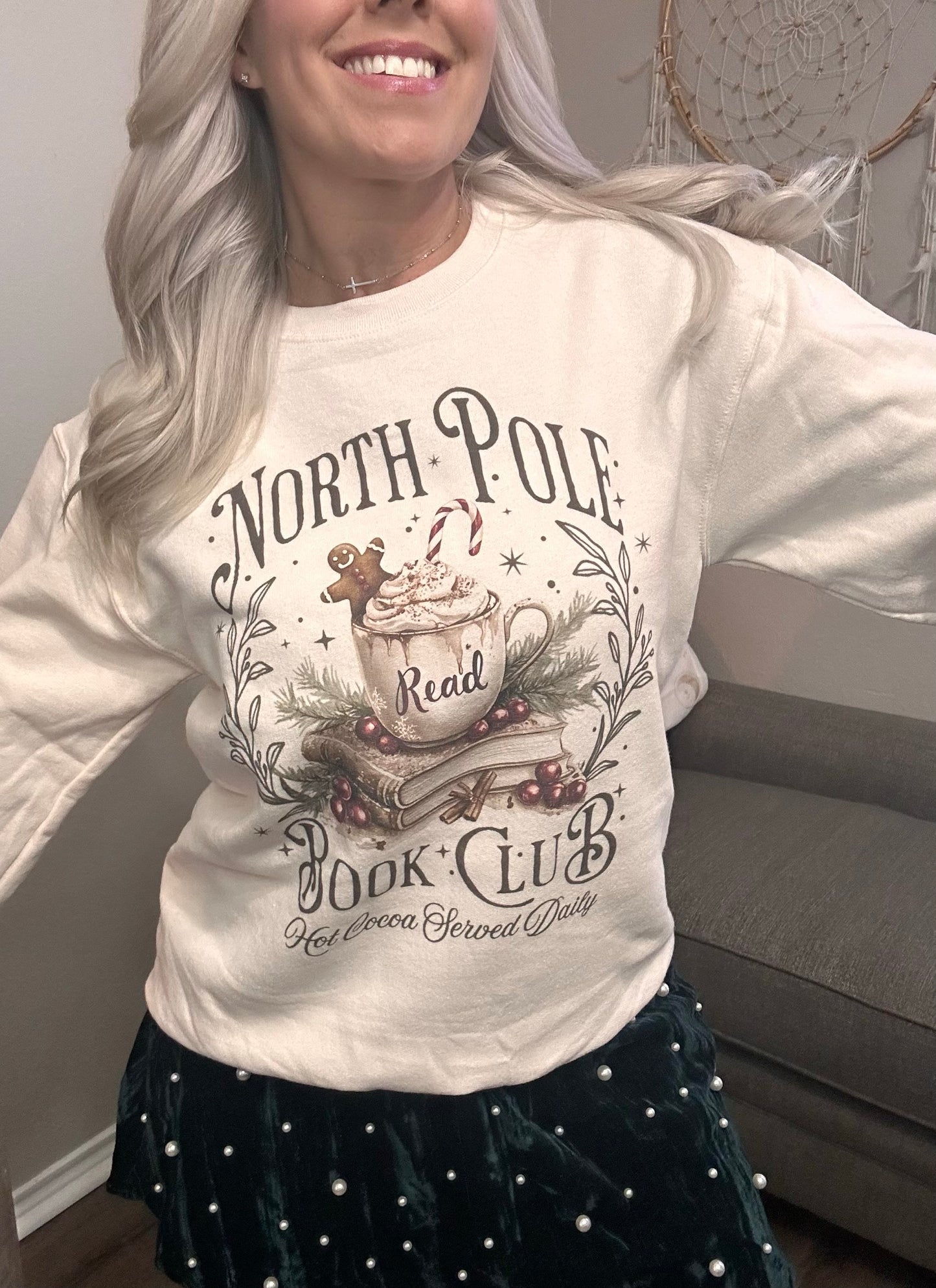 North Pole Book Club Crew Neck