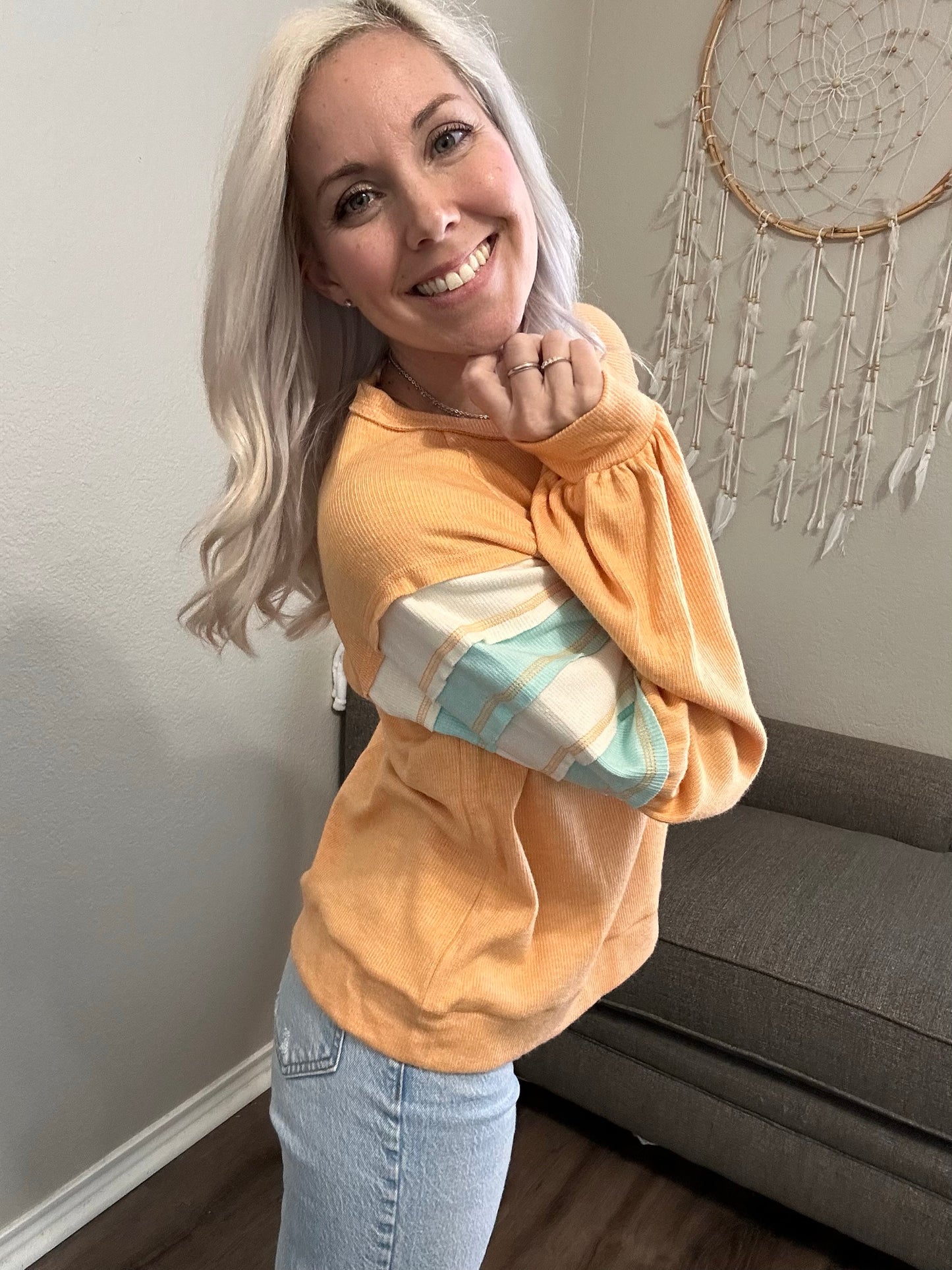 Peach Parade Pullover
