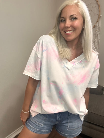 Penny Paint-splash V-neck