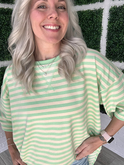 Prairie Stripe Oversized Top