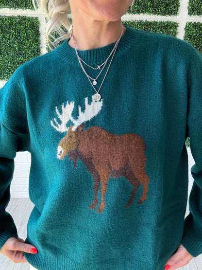 Northern Moose Knit Sweater