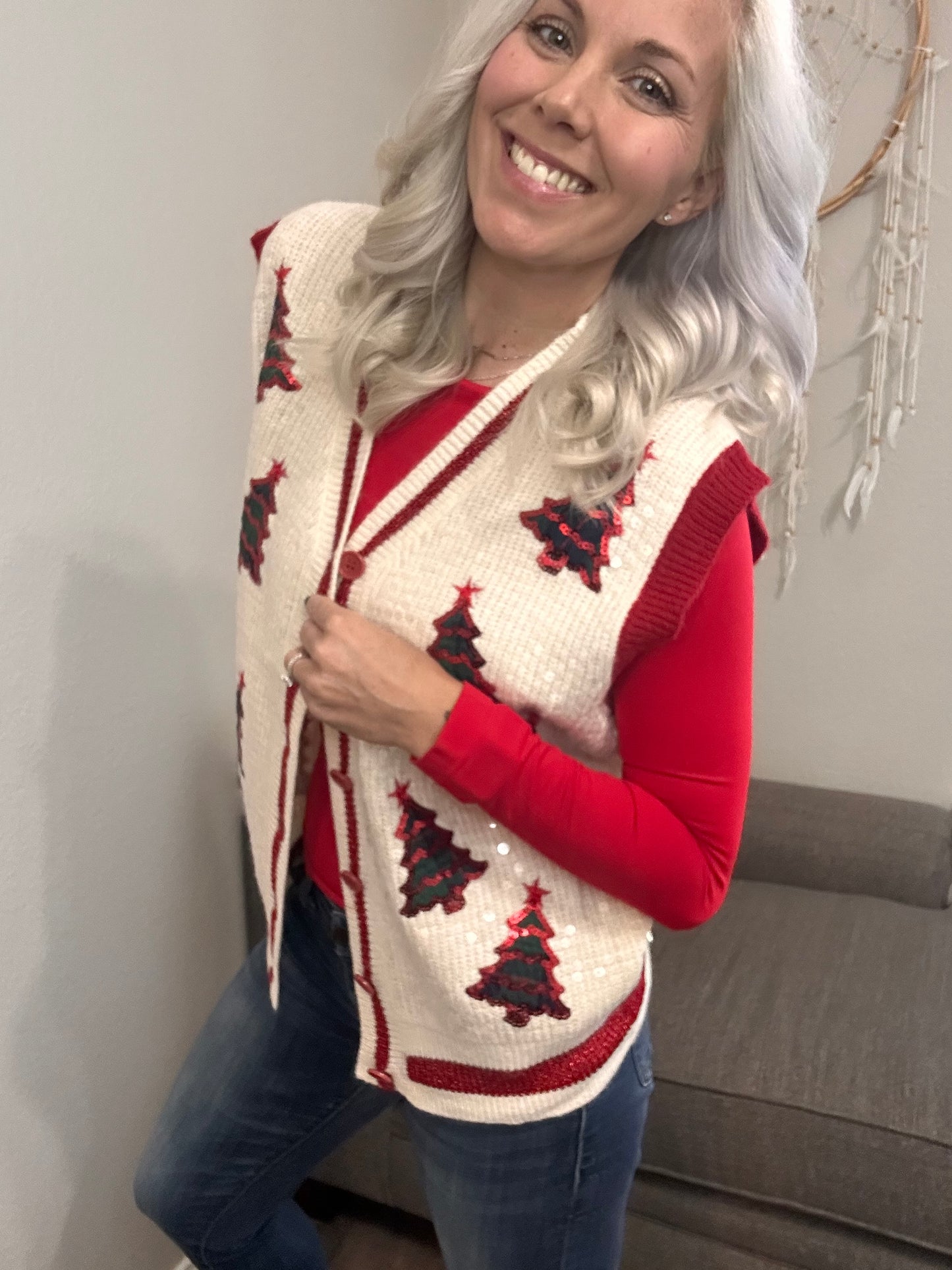 ✨ Twinkling Pines Sweater Vest ✨