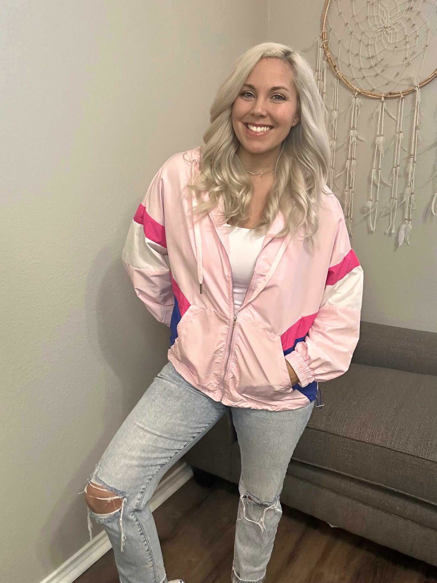Peony Pink Windbreaker