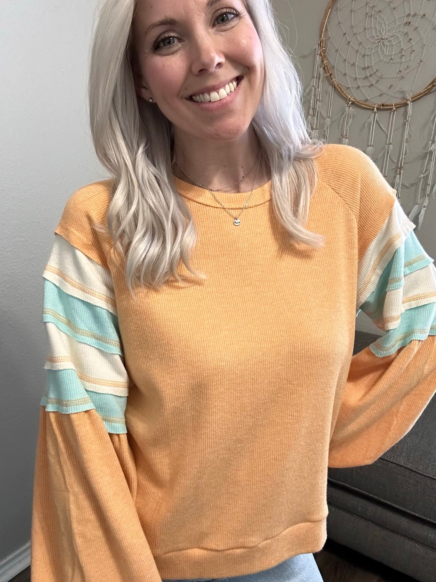 Peach Parade Pullover