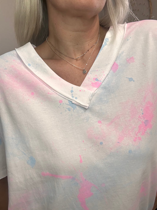 Penny Paint-splash V-neck