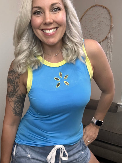 Edgy Laser Cut Tank Top