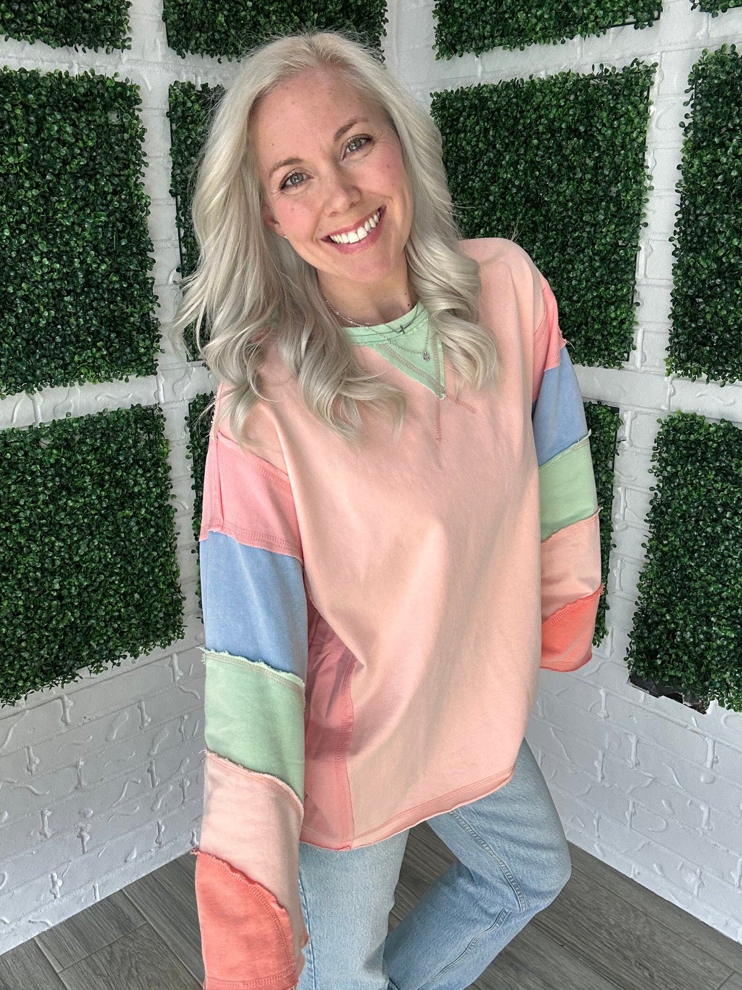 Pastel Horizon Colorblock Top