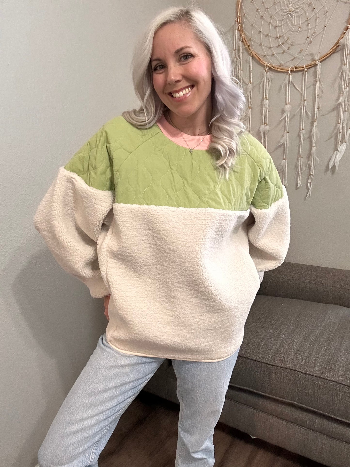 Clover Field Sherpa Pullover