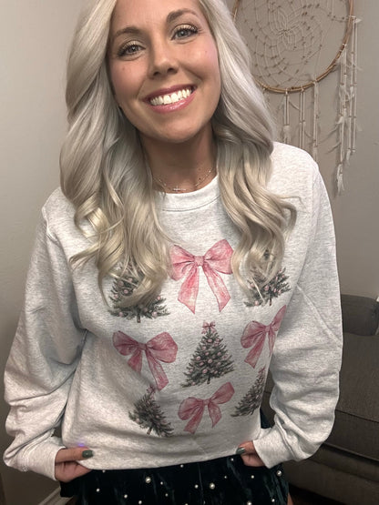 Girly Christmas Coquette Crewneck