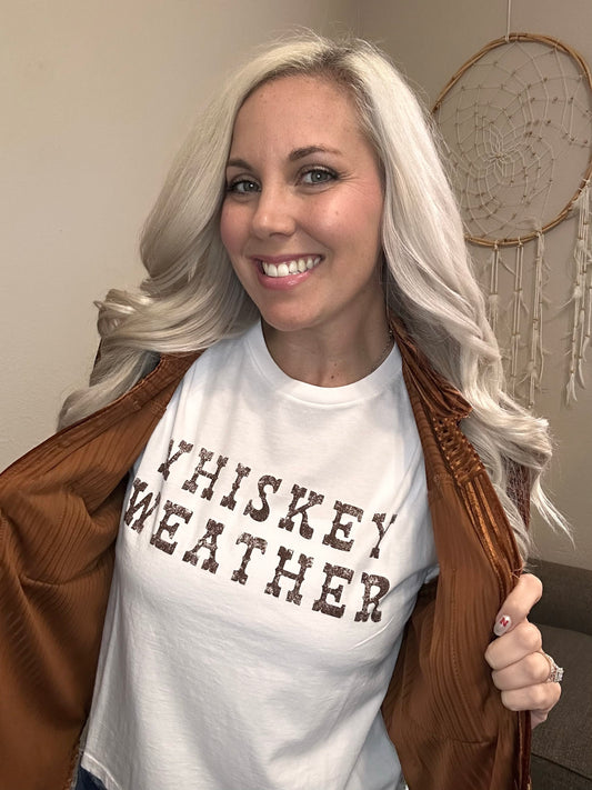 Whiskey Weather Long Crop Tee