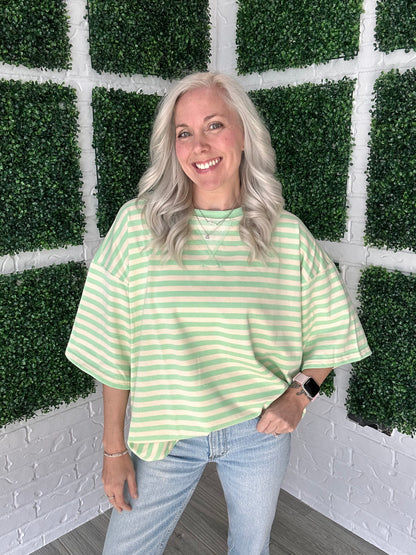 Prairie Stripe Oversized Top