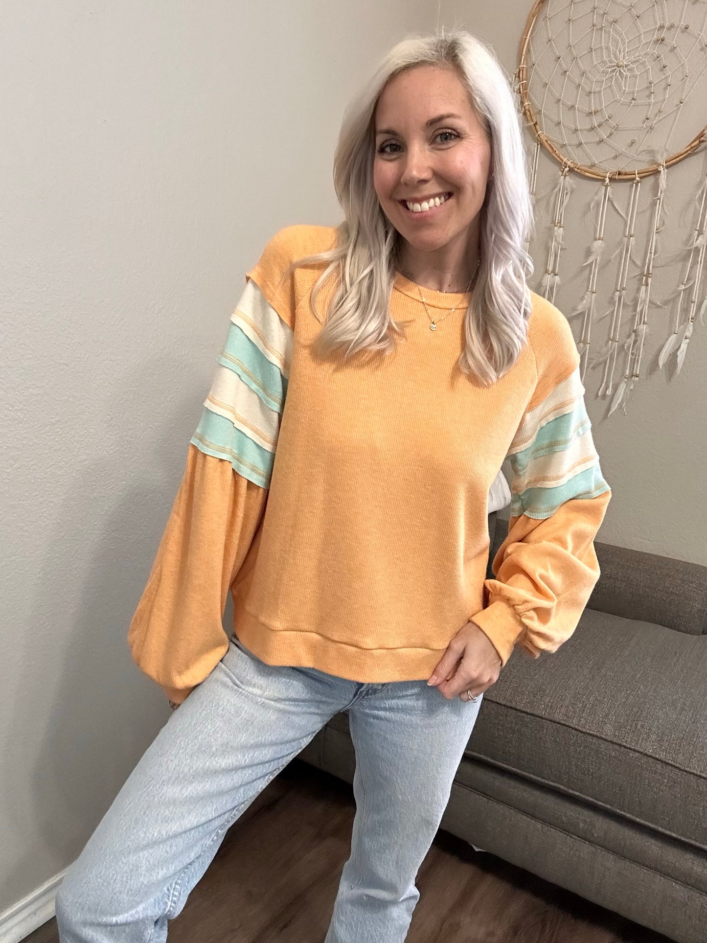 Peach Parade Pullover