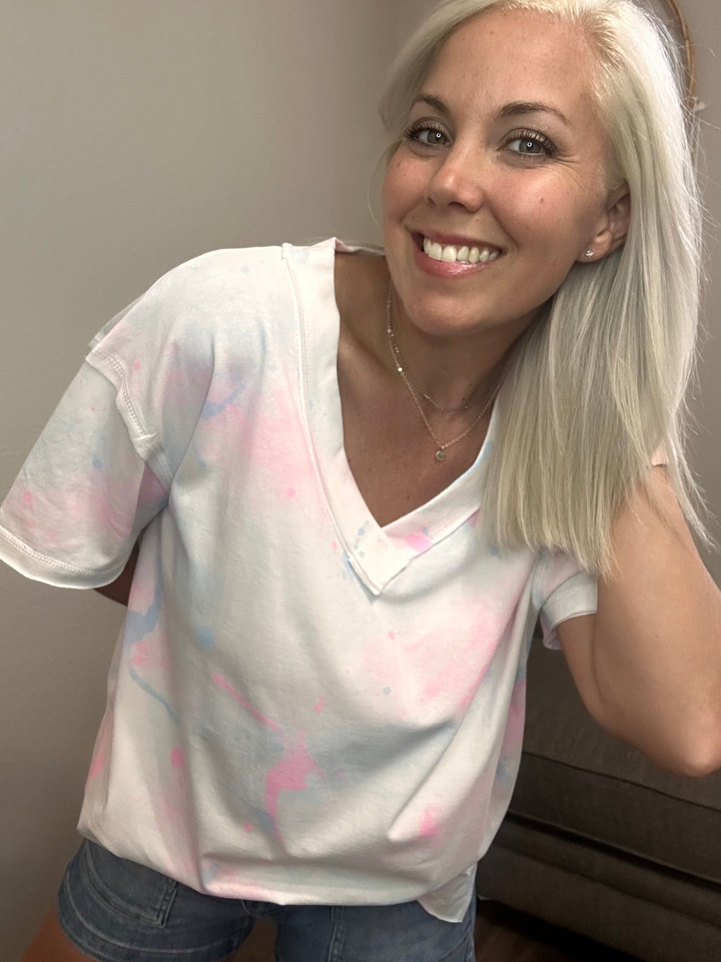 Penny Paint-splash V-neck
