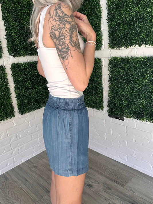 Chambray Charm Shorts